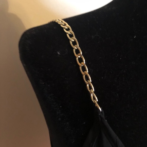 SEDUCTIONS black camisole with chain straps size small - Picture 4 of 5